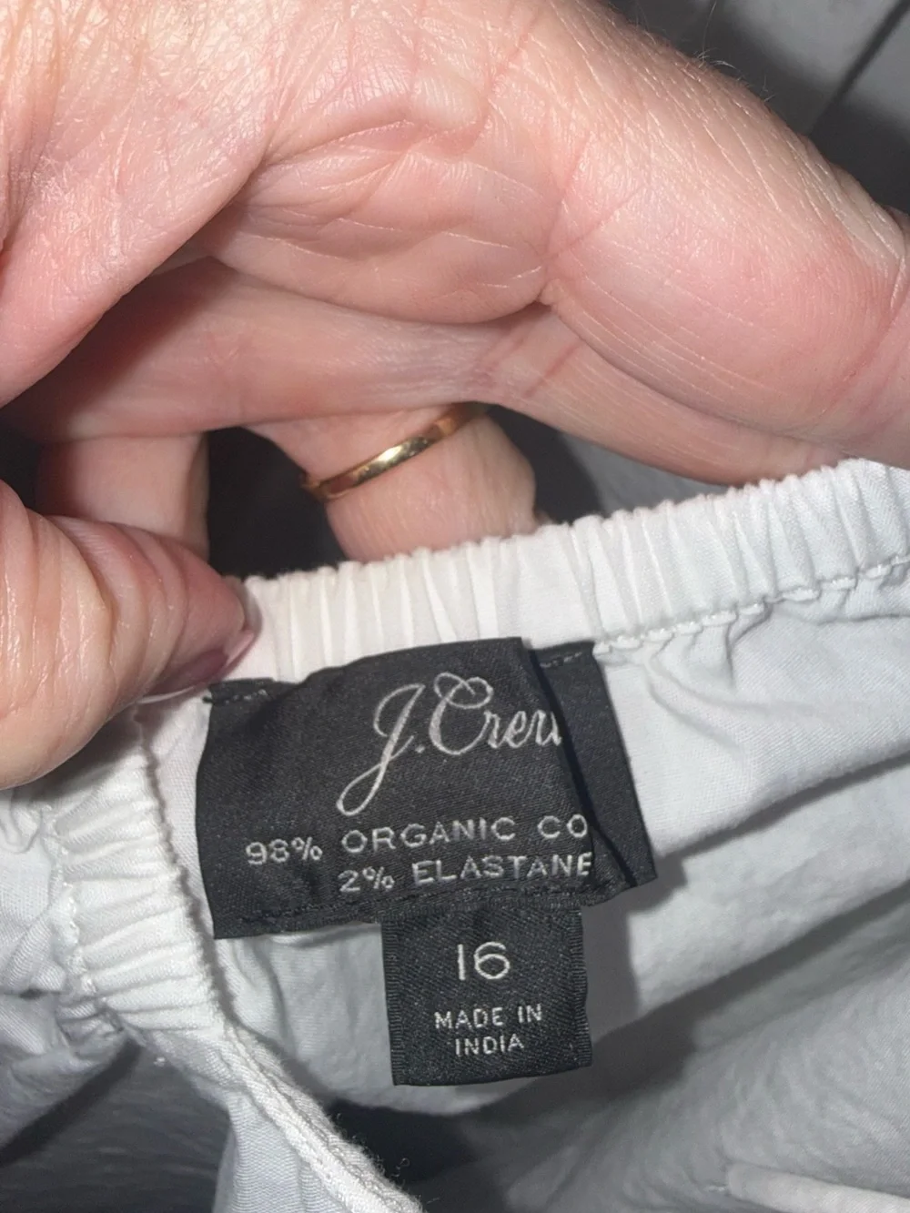 J. Crew White Open-Back Peasant Blouse